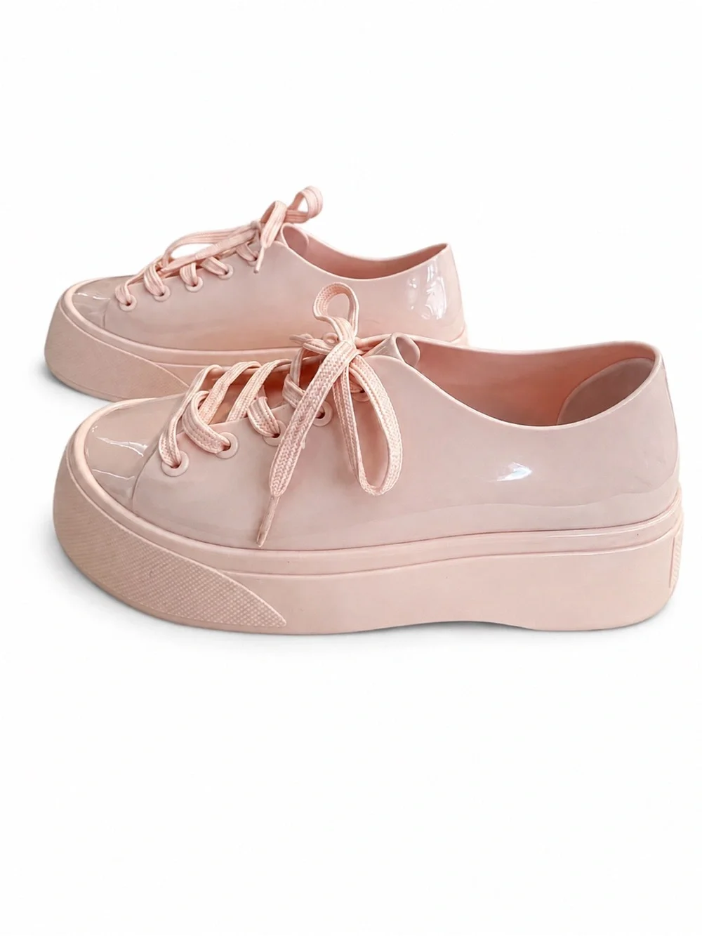 Melissa Rose Pink Jelly Platform Sneakers